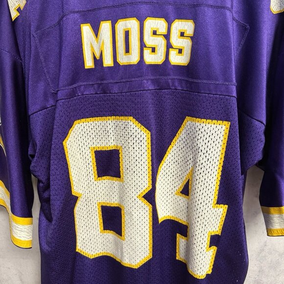Vintage Reebok Minnesota Vikings Randy Moss Jersey Mens L Purple NFL - Picture 9 of 11